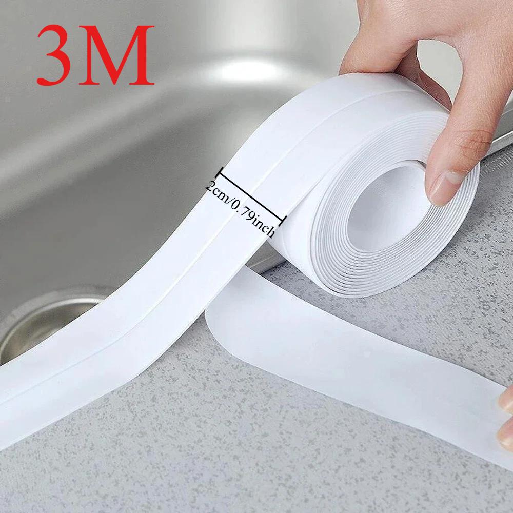 PVC Sealing Tape Wall Sticker Kitchen Waterproof Tape Sink Edge Waterproof Sticker Bathroom Accessories