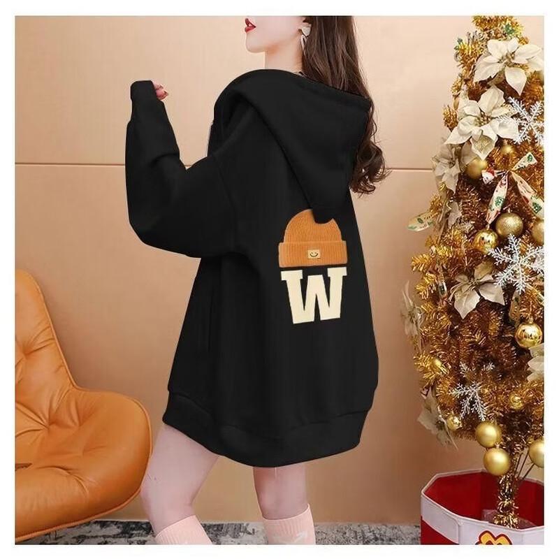 ZOSOUL Damen Kapuzen-Reißverschluss-Pendler-Sweatshirt