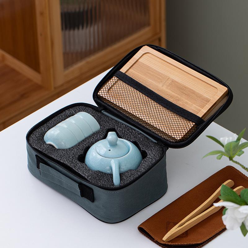 

Ge kiln opening film travel kung fu ceramic tea set home office business opening meeting companion small gifts