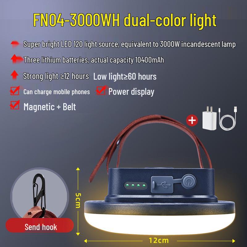 Ultra Bright Rechargeable LED Camping and Emergency Magnet Tent Light