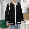 Junior high school students baseball jersey men's spring and autumn American trendy brand loose top students men's and women's same autumn thin coat