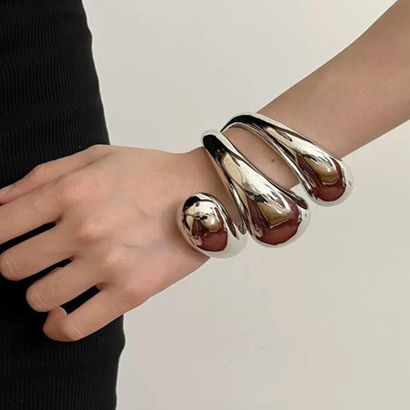 Irregular Multilayered Bracelets for Women Vintage Exaggerated Bangles Jewelry Hiphop Punk Style Pulseras Mujer