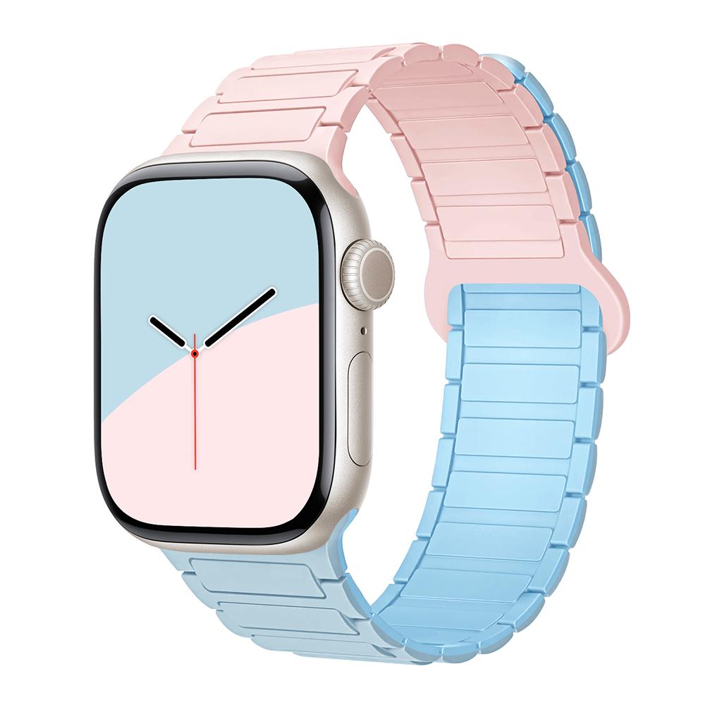Magnetic Silicone Strap for Apple Watch Band Ultra 2/3 49mm 44mm 40mm 42mm 46mm 41mm 45mm Bracelet IWatch Series 11 10 9 8 7 6 SE 5 4 Correa