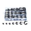 60Pcs Cable Clamps Assortment for Pipe and Wire Installation Rubber Cushioned Stainlesses Steel Clip with Screws
