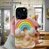 Phone Case: 2D Flat Design Suitable for iPhone 18 17 16 15 14 13 Pro Protective Case, Macaron Rainbow, Perfect Christmas and Halloween Holiday Gift