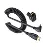 Coiled Mini HDMIcompatible to HDMIcompatible Cable Extension Cable for HDTV Camcorders Tablets and Game Consoles