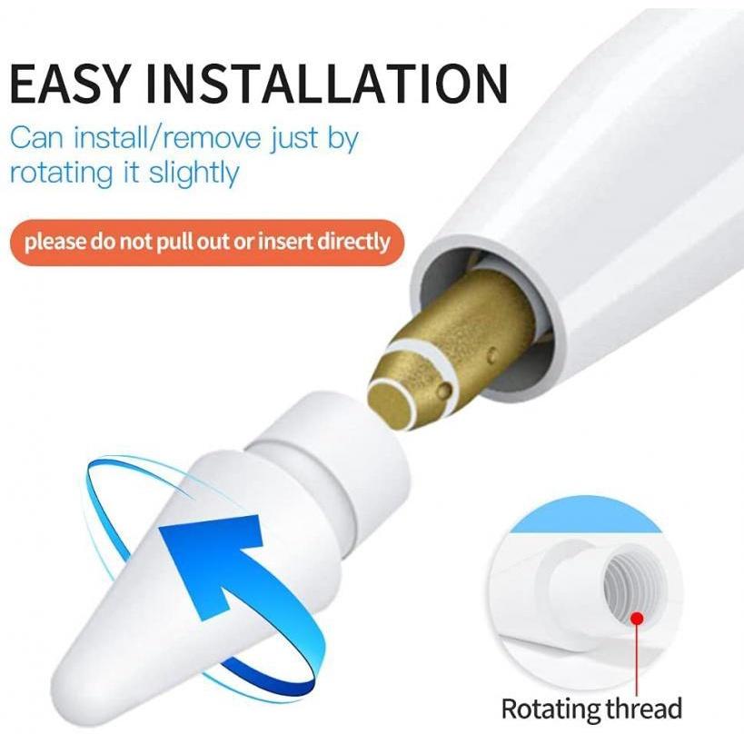 HdoorLink Pencil Tips for Apple Pencil 1st / 2nd Generation iPencil Nibs Compatible With iPad Pro Apple Pencil 1/2 Spare Nib