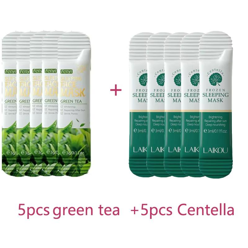 10pcs Sakura Sleeping Mask Moisturizing Reduce Wrinkle Nourishing Brightening Portable Disposable Face Mask Facial Care