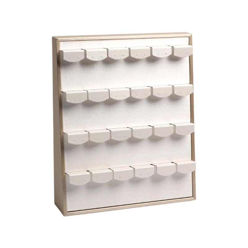Sturdy Leather Jewelry Display Stand Featuring Weighted Bottom For Tipping Prevention And Effortless Jewelry Arrangement