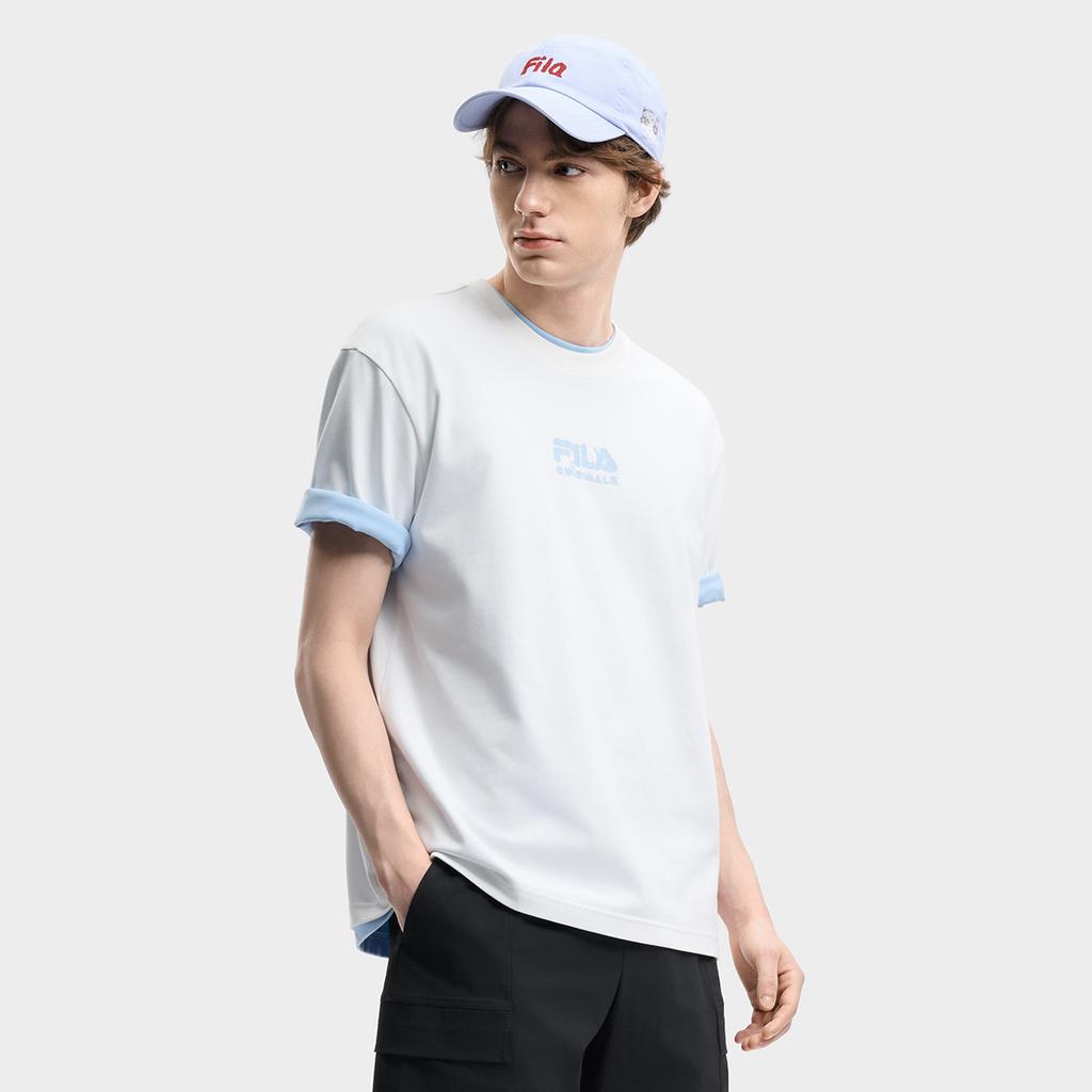 Fila Original Fashion Simple Trend Classic Retro Sports Casual Versatile Comfortable Breathable Loose Round Neck Short Sleeve T-Shirt F11M629102FWT