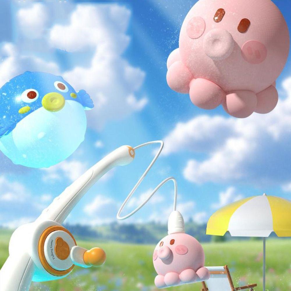 Octopus Bathroom Fishing Toy Pufferfish Fishing Water Toy Children's Fishing Toy Mischief Gift