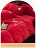 Plush Coral Fleece Winter Bedding Set: Thickened Velvet Duvet Cover, Flannel Bed Sheet, and Pillowcases