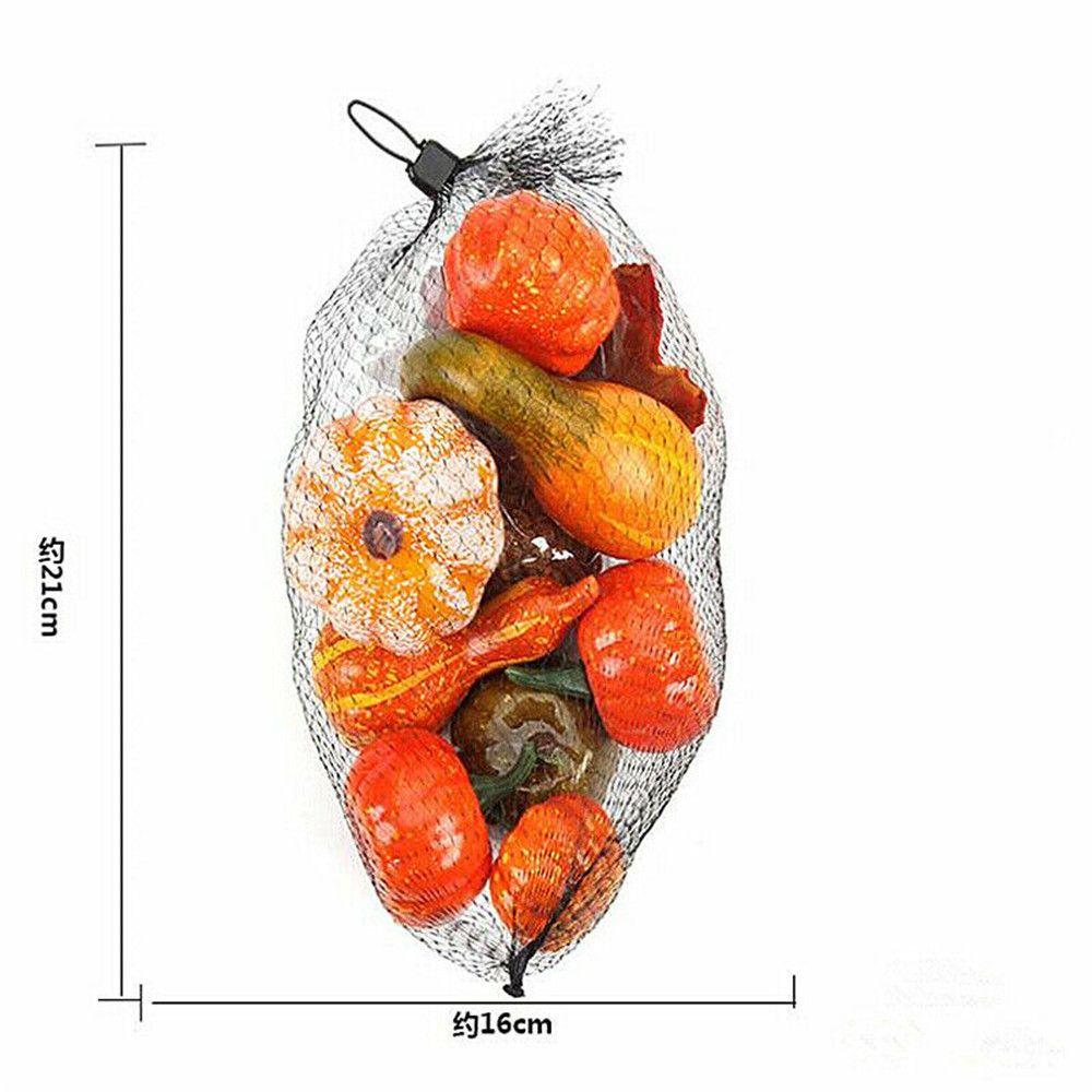 

Домашній Хелловінський реквізит День подяки Штучний гарбуз Підробний овоч Штучна прикраса DIY Крафт 50Pcs Net bag