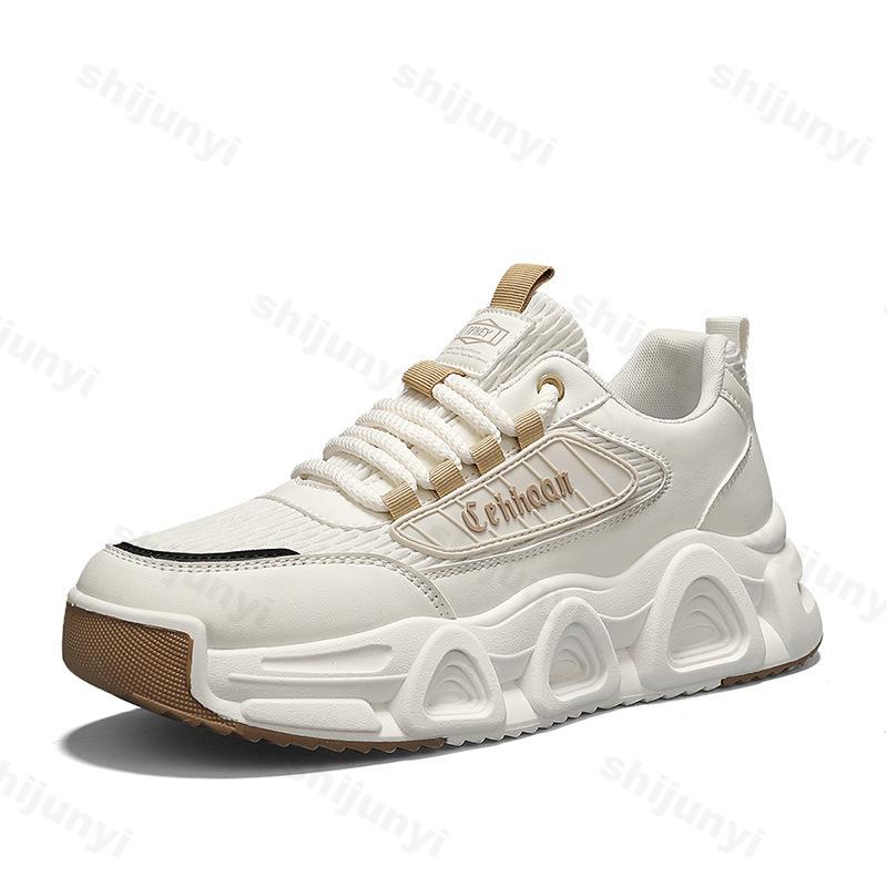 Moda Wiosna 2025 Nowe Oddychające Siatkowe Męskie Codzienne Buty Sportowe Na Grubej Podeszwie Trend Mody Wygodne Niskie Antypoślizgowe Grube Sneakersy