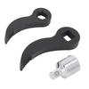 1/2in Square Serrated Adapter Pry Bar CR  Steel Crown Adapter Head Tool  Tight Spaces