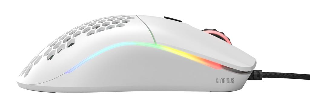 Glorious Model O Gaming Mouse, White, RGB, 6 Programmable Buttons, USB Wired, Lightweight, Official Japanese Product (67g)