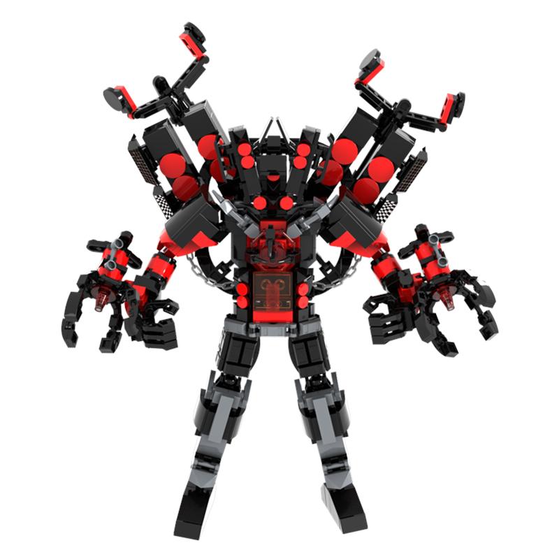 619 Stück/Set Skibidi Toilet Man Bausteine Verbesserte Version von Titan Speaker King DIY Steine Spielzeug für Kinder Weihnachtsgeschenke