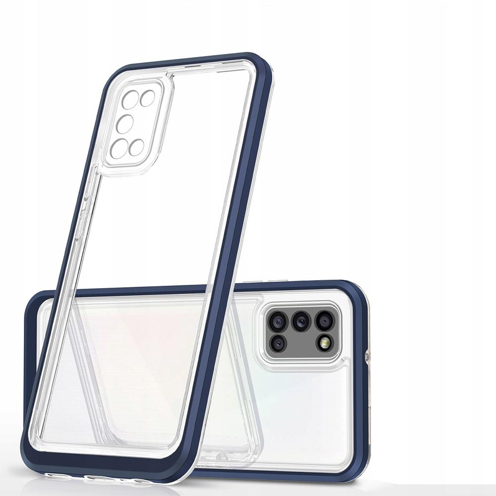 Clear 3In1 Etui Do Samsung Galaxy A03S (166) Żelowy Pokrowiec Z Ramką Niebieski