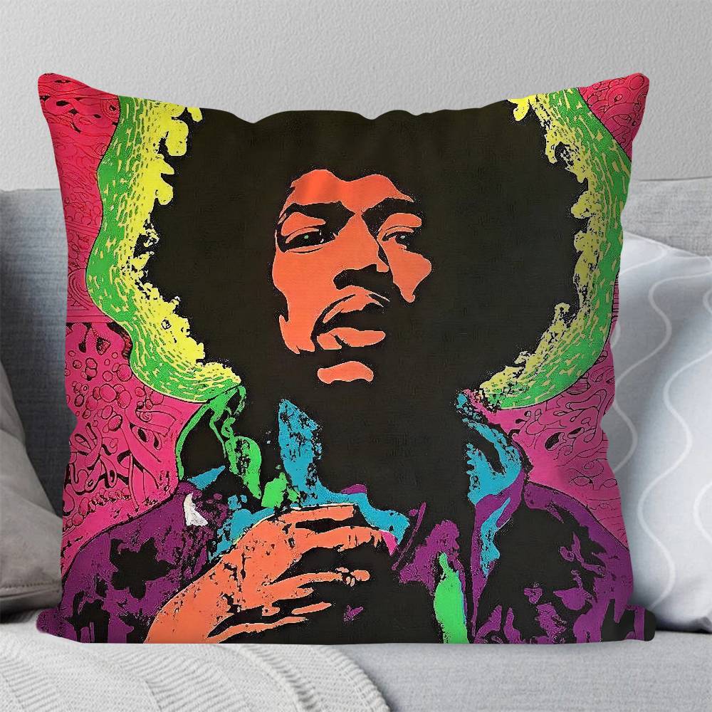 SINGER J-JIMI H-HENDRIX Pillow Case Square Pillow Bedroom Sofa Leisure Comfort Cushion Car Living Room Home Decoration