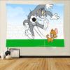 Cartoon TTom And JJerry Tapestry Wall Hanging Printed Polyester Tapestry INS Decoration Wall Decor