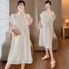 2026 Summer Chinese Style Embroidered Qipao: Age-Reducing Stand Collar Slimming Maternity Dress