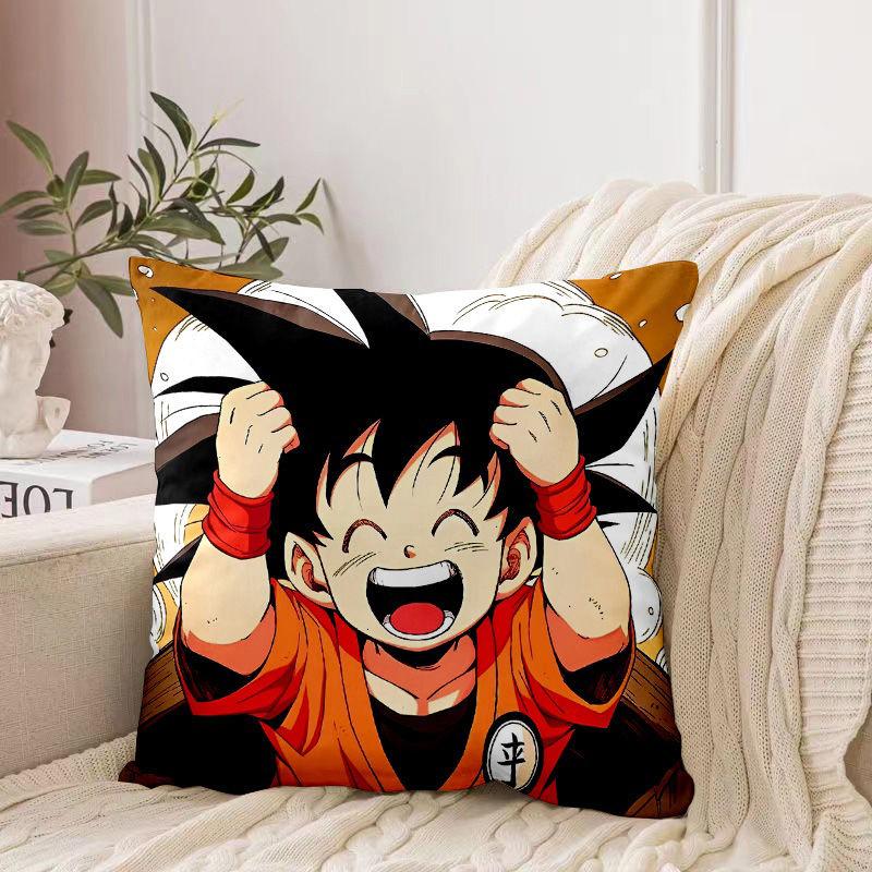 Kissenbezug mit Dragon Ball-Motiv und Cartoon-Print – Ein Traum für Anime-Fans! Anime-Accessoires und Deko-Geschenke