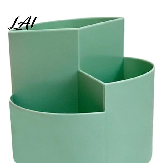 Large Capacity Pen Holder 360 Degree Rotating Holder Multi-compartment Quiet Container Desktop Organizer for Office School Home Storage Non-slip
