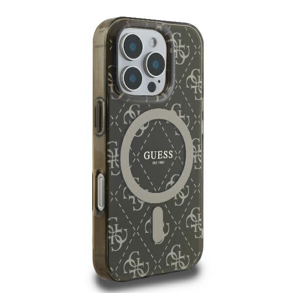 Guess Guhmp16Lh4Dtew Iphone 16 Pro 6.3 Brązowy/Brown Hardcase Iml 4G Background Magsafe