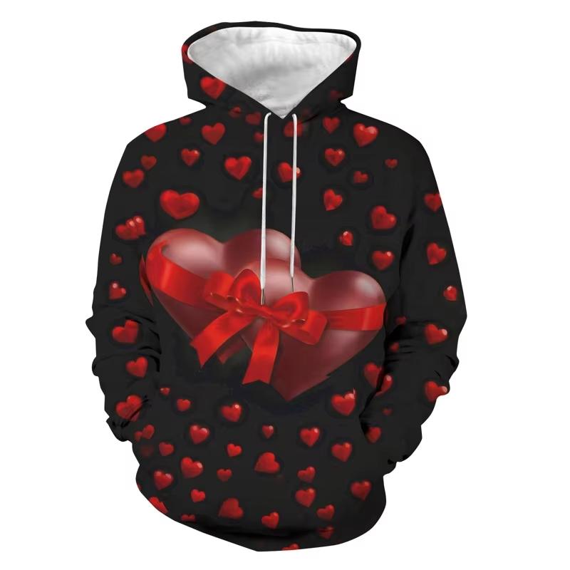 Valentine's Day Couple 3D Printed Hoodies Casual Harajuku Streetwear Men Women Kid Pullover Sweatshirts
