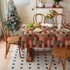 Christmas Table Cloth Red Atmosphere Decoration Light Luxury High-end Rectangular Dining Table Cloth Dustproof Beautification