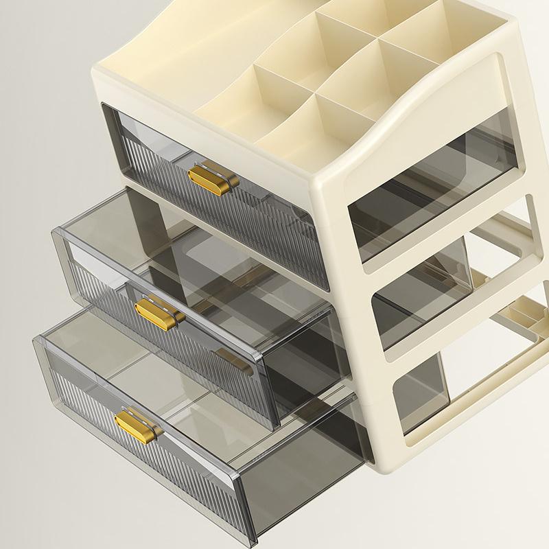 1 Stück Kosmetikregal Multifunktionale Schreibtisch-Schubladenaufbewahrungsbox Haushalt Staubdicht Große Kapazität Make-up-Box