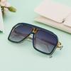 Oversized Square Sunglasses for Men Classic Luxury Brand Trendy Metal Big Frame Goggles Eyewear Stylish Sun Glasses