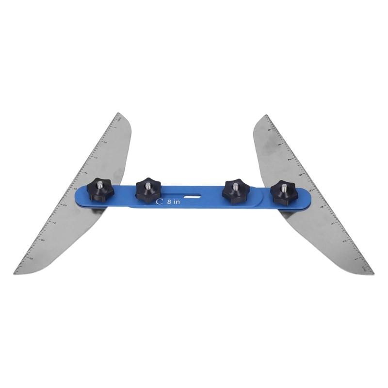 Stair Tread Template Tool 11in-60in Alloy Stair Tread Measuring Tool Stair Tread with Scale for Risers Partition Drywall