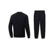 Li-Ning Minimalist Logo Round Neck Long Sleeve Knitted Pullover Sweatshirt Comfortable Fleece Long Pants Casual Sports Suit AWDU915-1+AKLSC99-1
