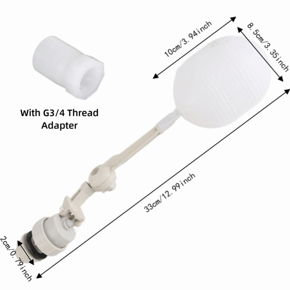 2Pcs G1/2 Thread Float Ball Valve ABS DN15 Float Valve  Solar Energy System
