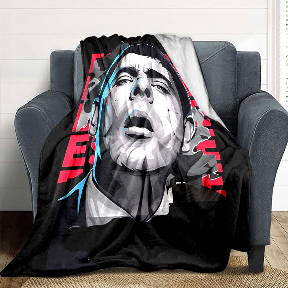 1pc Mr. Bean Flannel Throw Blanket HD Printed Lightweight Soft Warm All Season Blanket for Sofa, Bed, Travel, Camping Machine Washable