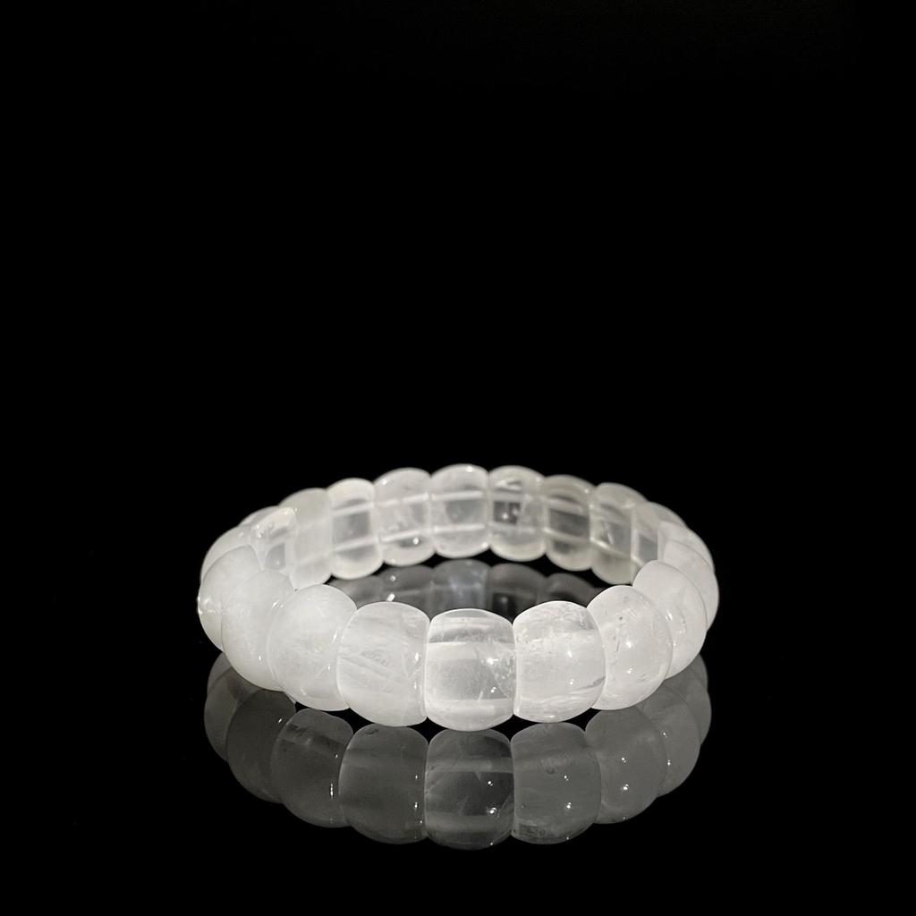 Jingxi Natürliches Weißer Kristall Perlen Armband für die Hand