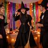 Halloween Witch Costume For Women With Black Dress And Hat For Cosplay Parties