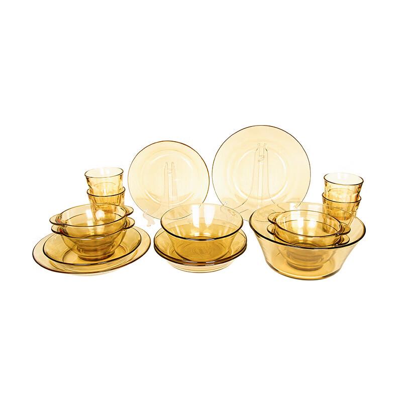 PYREX Corning Shiny Crystal 16-Piece Dinnerware Set