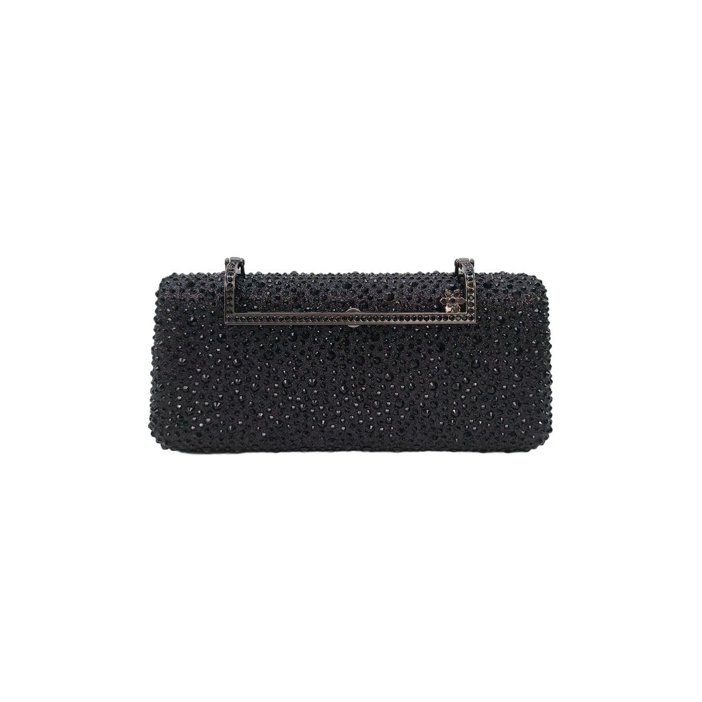 

Fashion wool diamond handbag women s 2026 spring new fashion exquisite dinner bag shoulder messenger bag bag 21*4.5*9 чорний