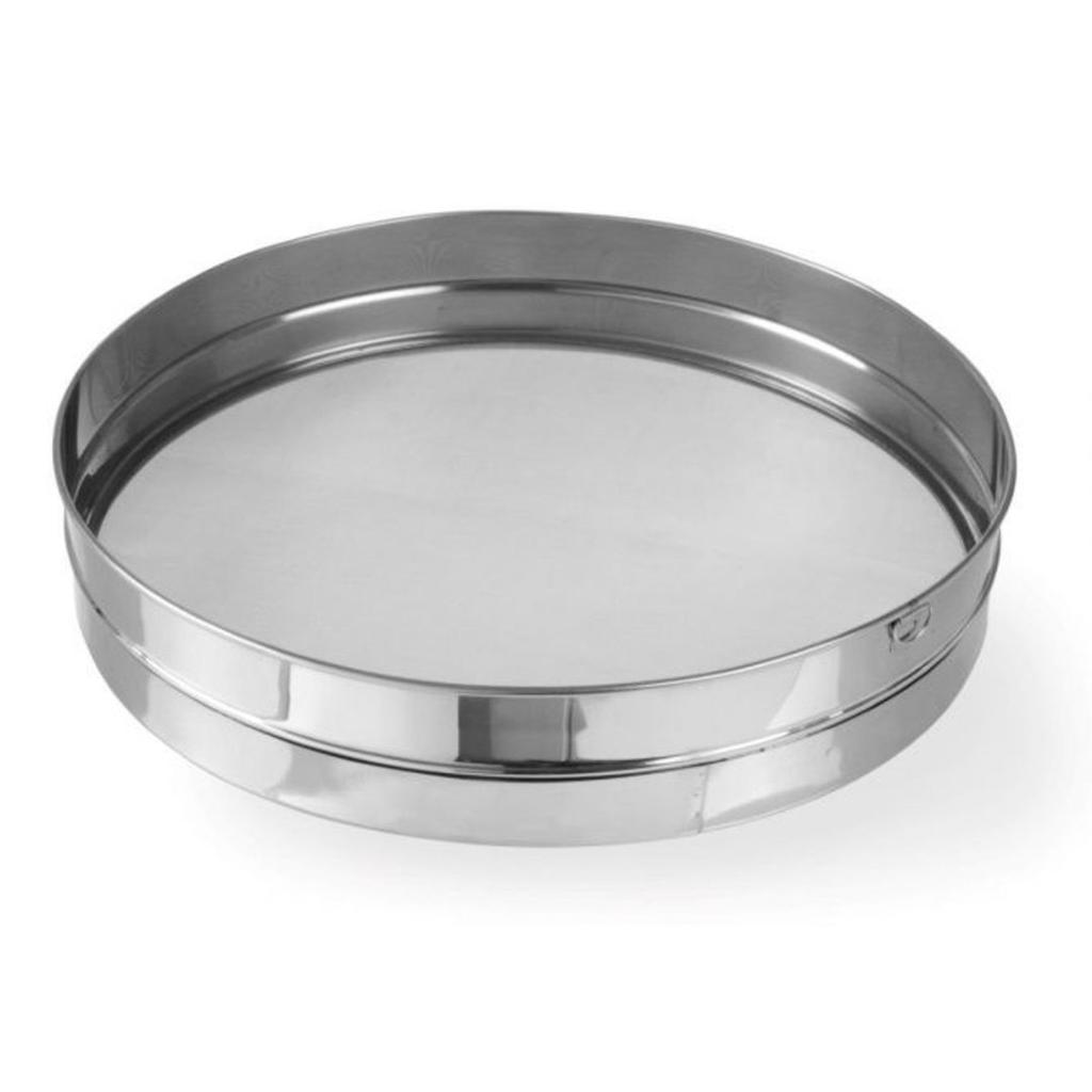 Sito cukiernicze gęste do przesiewania cukru pudru śr. 407mm stalowe - hendi 637821