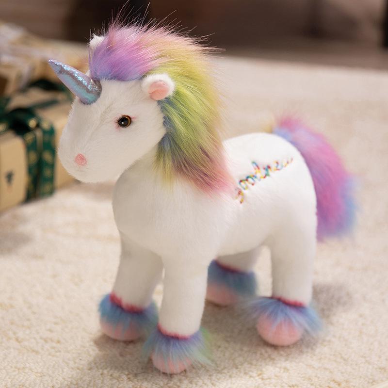 Rainbow Unicorn Plush Toy Pendant - Children's Comfort Doll Gift