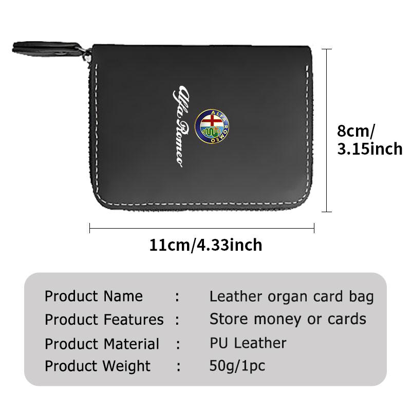 Samolepky na auto Pro Alfa Romeo Pánská peněženka Kožená peněženka Tenký držák na platební karty a ID karty Pro Alfa Romeo 159 Giulietta 156 147