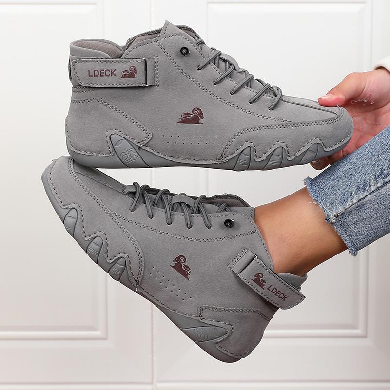 

Хаки Женские Ботинки Модные Удобные На Мягкой Подошве Ботинки с Высоким Голенищем Универсальные Модные Для Поездок На Работу Мотоциклетные Женские Кроссовки 44 серый