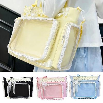 Sac Ita Japonais Mignon Transparent Grande Capacité Sac à Bandoulière Lolita Sac Fourre-tout Sac à Main Femmes
