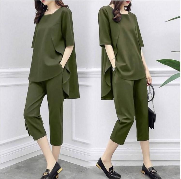 Spring 2 Piece Set Women Casual Tops+pants Female Costume Tracksuit Women Suit Plus Size