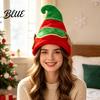 Warm Winter Hats for Family Gatherings Christmas Elf Hat Soft Flannel Santa Cap with Pom Bell Decorative Bells Adults Kids Stretchy Holiday