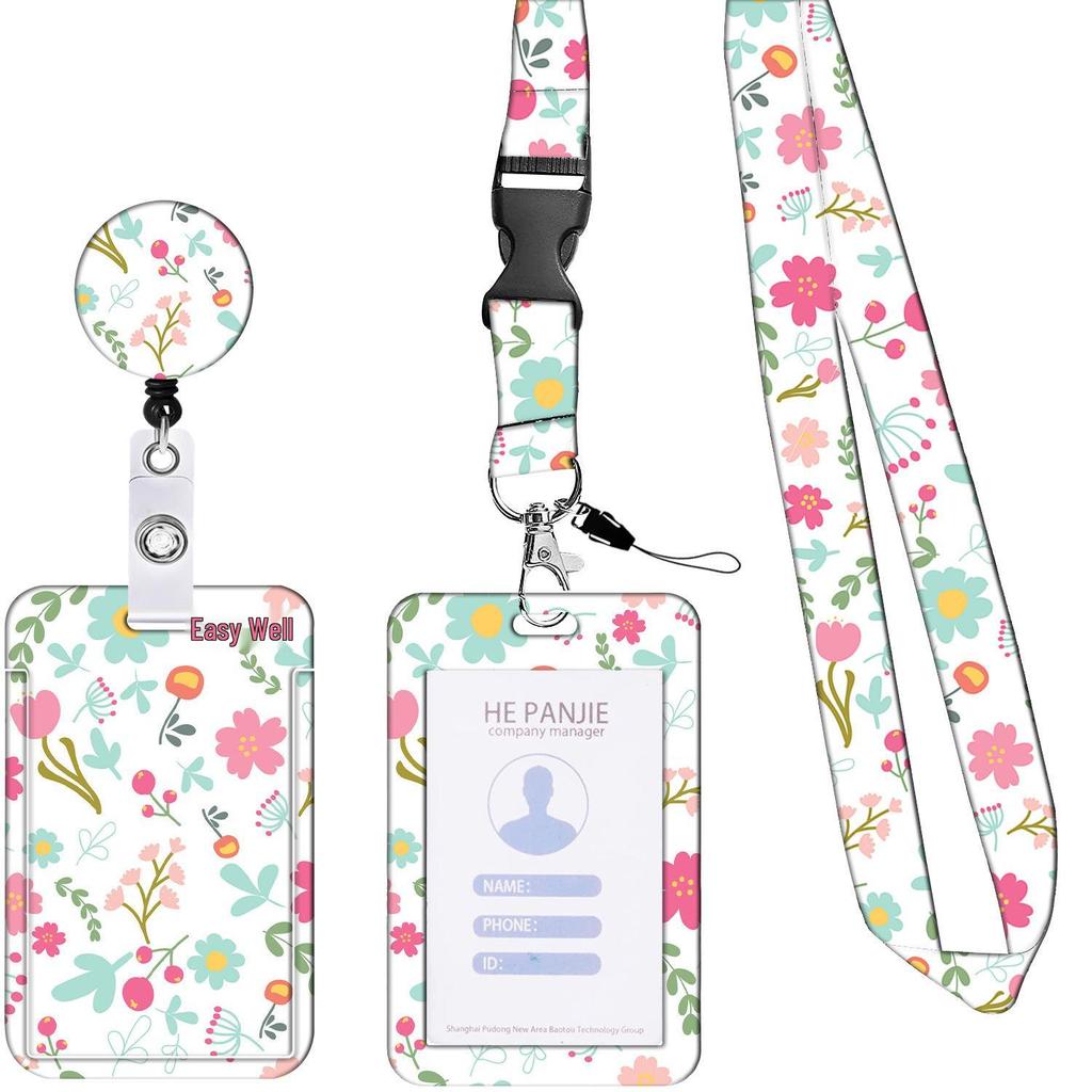 Double-Sided Printed ID Card Holder with Lanyard