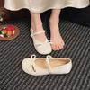 Damen Mary Jane Schuhe 2025 Frühling Herbst Neue Mode Schleife Flacher Runder Zeh Mittelhohe Absatzschuhe Damen Elegant Einzelne Pumps