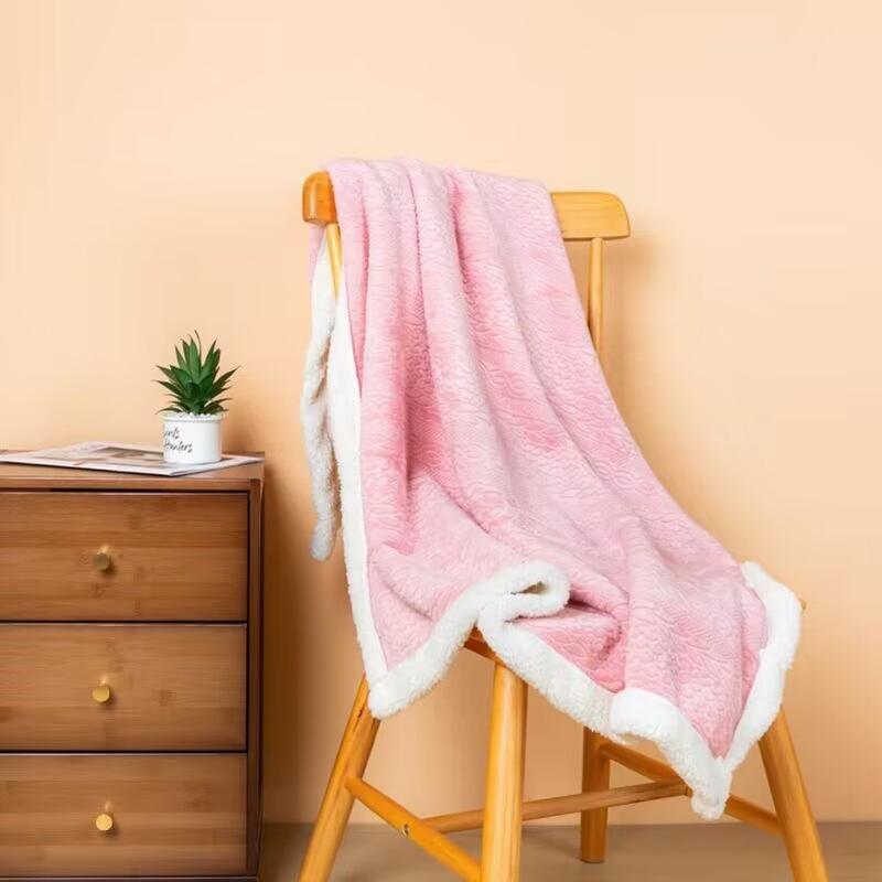 Flannel Double-layer Leg Covering Blanket Fall and Winter Students Nap Shawl Blanket Wearable Shawl Office